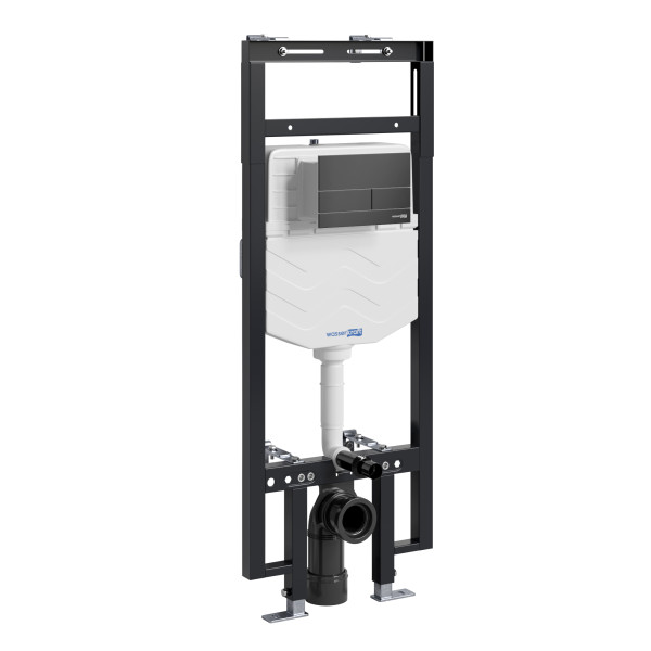 Инсталляция для унитаза WasserKRAFT Dinkel с клавишей смыва черный матовый (58TLT.010.ME.MB04)