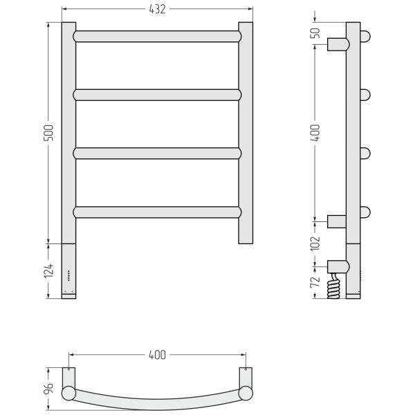 Полотенцесушитель электрический Сунержа Галант 3.1 500x400 провод слева матовый чёрный (31-6000-5040) Полотенцесушитель электрический Сунержа Галант 3.1 500x400 провод слева матовый чёрный (31-6000-5040)