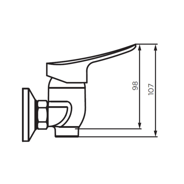 Смеситель для душа Dorff Norma хром (D1020000) Смеситель для душа Dorff Norma хром (D1020000)