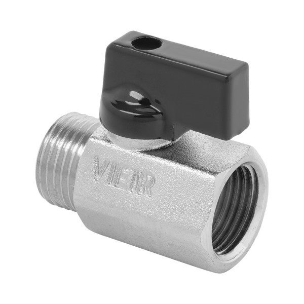 Кран 1/2" ВН шаровый мини Vieir (чёрный флажок) (VR171) Кран 1/2" ВН шаровый мини Vieir (чёрный флажок) (VR171)