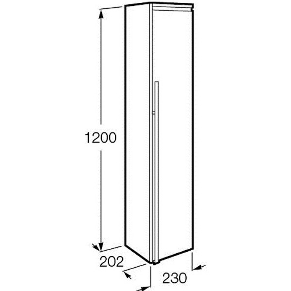 Пенал подвесной Roca Aneto 23x20,2x120 белый (857467806)