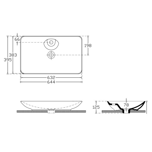 Тумба подвесная Orka Craft 1200x500x400 с раковиной орех/антрацит (5001127)