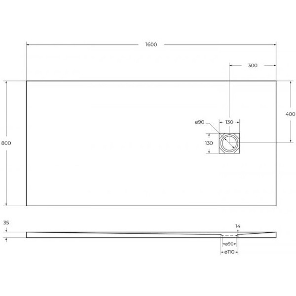 Душевой поддон BelBagno Uno 160x80x3,5 белый (TRAY-MR-UNO-AH-160/80-35-W-CR)