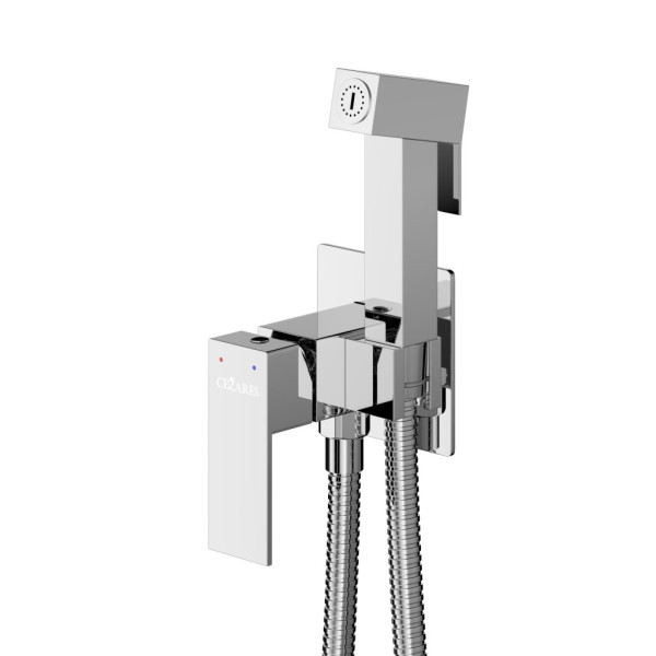 Смеситель с гигиеническим душем Cezares Slider хром глянцевый (SLIDER-DIF-01)