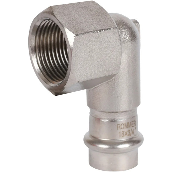 Переход угловой 18х3/4"В Rommer из нержавеющей стали (пресс) (RSS-0009-001834) Переход угловой 18х3/4"В Rommer из нержавеющей стали (пресс) (RSS-0009-001834)