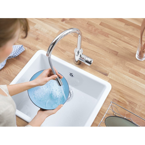 Смеситель для кухни Grohe Concetto New с выдвижным изливом хром (32663003)