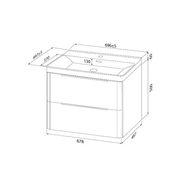 Тумба подвесная Iddis Cloud X 70 см белая (CLX70W0i95)