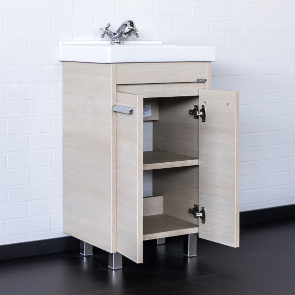 Тумба напольная Comforty Марио 500x870x400 дуб дымчатый матовый с раковиной (00-00001464) Тумба напольная Comforty Марио 500x870x400 дуб дымчатый матовый с раковиной (00-00001464)
