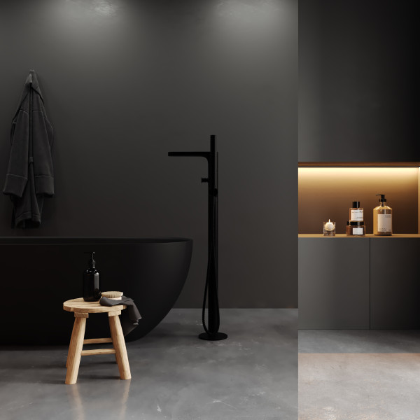 Душевая дверь WasserKRAFT Ems 121x200 стекло зеркальное, профиль золото глянцевое (76H05L-MR)