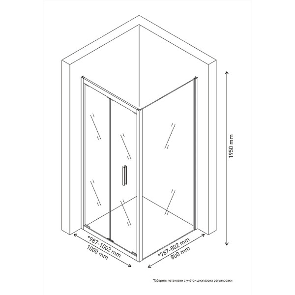 Душевой уголок Berges Legos LS-4 100х80 стекло прозрачное, профиль хром (61057) Душевой уголок Berges Legos LS-4 100х80 стекло прозрачное, профиль хром (61057)
