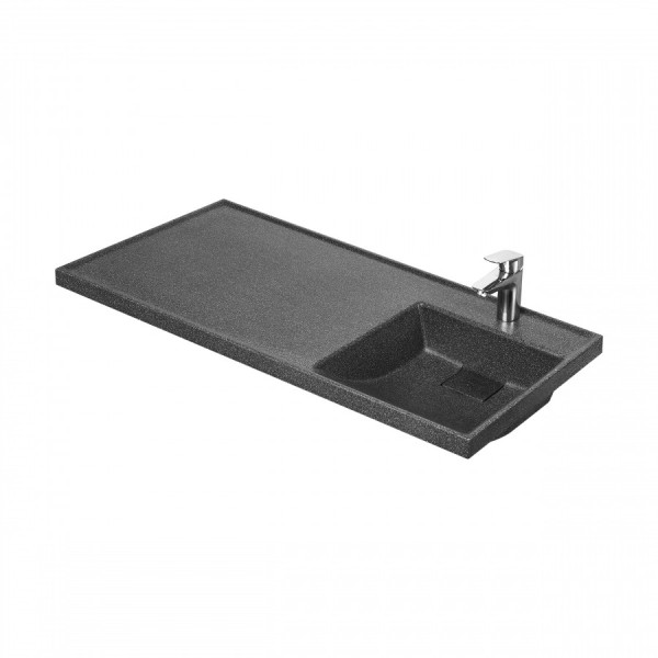 Раковина над стиральной машиной Aquaton Лондри 105x50x15 R черный (1.A722.2.3KL.H21.R)