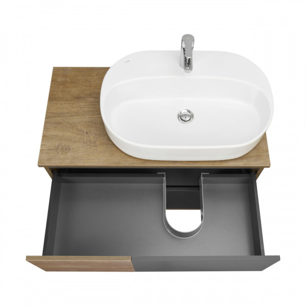 Тумба подвесная Aquaton Терра 850x454x522 дуб кантри, антрацит (1.A247.2.01T.EKA.0)