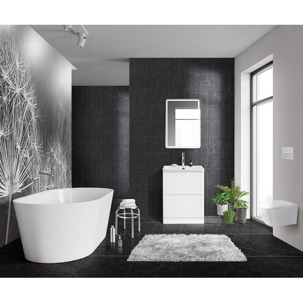 Тумба напольная BelBagno Albano 60 Bianco Lucido (ALBANO-600-2C-PIA-BL)