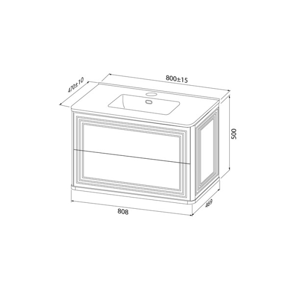 Тумба с умывальником подвесная Iddis Oxford Neo 80 см темно-серый подходит умыв. 0108000i28 (OXN80D0i95K)