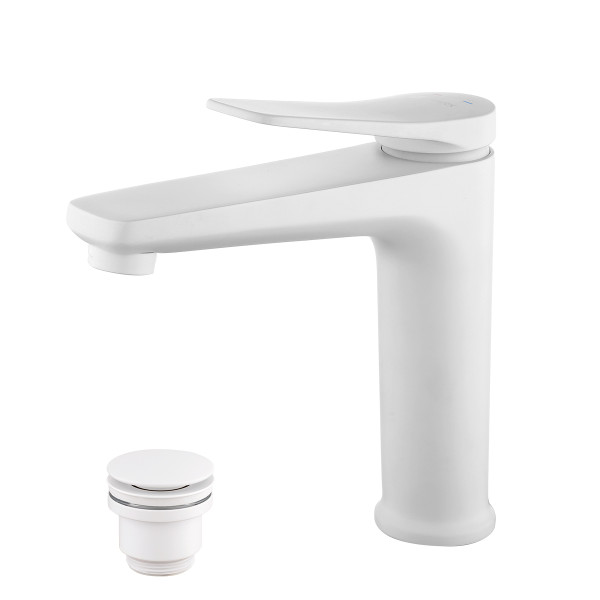 Смеситель для раковины Lemark Bronx белый матовый (LM3737MW) Смеситель для раковины Lemark Bronx белый матовый (LM3737MW)