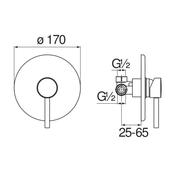 Смеситель для душа Nobili Live хром (LV00108CR) Смеситель для душа Nobili Live хром (LV00108CR)