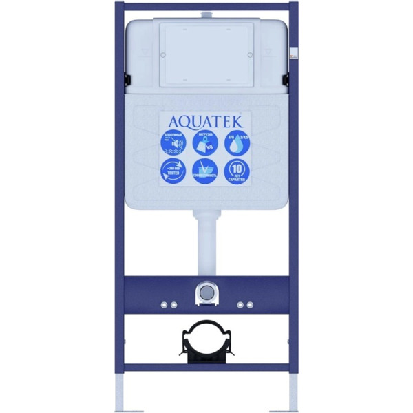 Инсталляция с унитазом Aquatek Европа-KKI2 рама Standard INS-0000012+звукоизоляционная прокладка+крепеж KKI-0000002+унитаз Европа AQ1901-00+