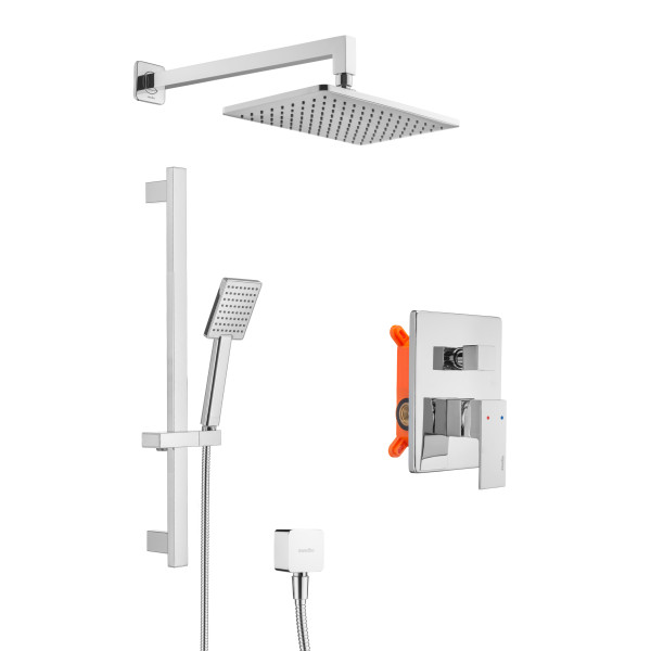 Система душевая Swedbe Platta встраиваемая на 2 выхода хром (5539)