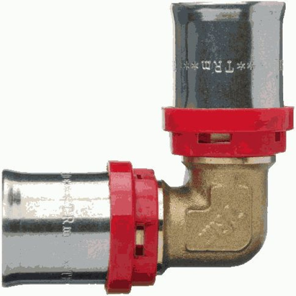 Соединение угловое 20*20 TeRma (пресс, латунь) (02535) Соединение угловое 20*20 TeRma (пресс, латунь) (02535)