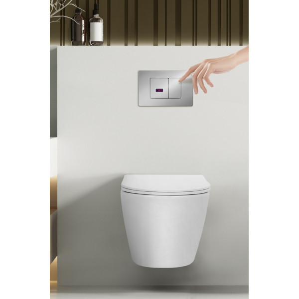 Клавиша смывная Abber с клавишей хром глянцевый (AC0122S)