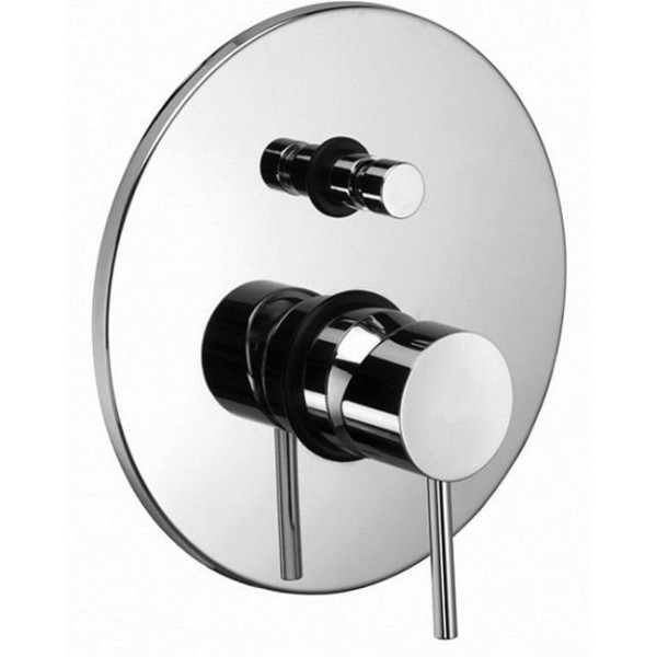 Смеситель для ванны и душа Paffoni Light с внутренней частью, хром (LIG015CR)