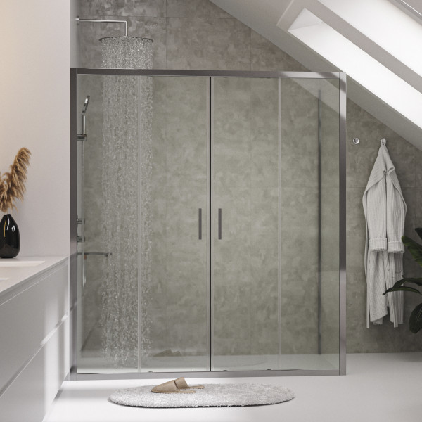 Душевой уголок WasserKRAFT Lippe 170х190х100 стекло прозрачное, профиль хром (45S55) Душевой уголок WasserKRAFT Lippe 170х190х100 стекло прозрачное, профиль хром (45S55)