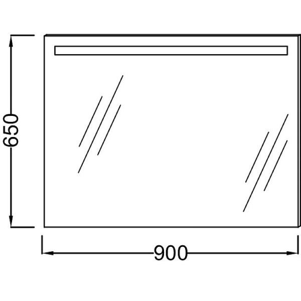 Зеркало Jacob Delafon Parallel 90 см с подсветкой антизапотевание (EB1414-NF)