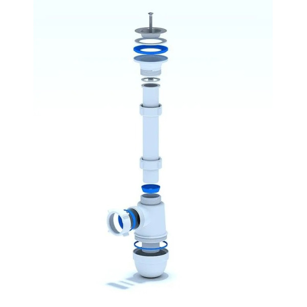 Сифон 32 мм. (1 1/4"*40 мм.) бутылочный АНИ с выпуском 1 1/4"*65 мм. АНИ пласт (C1000)