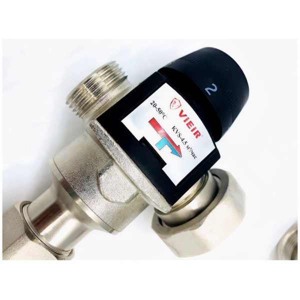 Насосно-смесительный узел Vieir 1” (130/180 мм., без насоса, с термосмес кл. 20-45°С) (VR200-A)