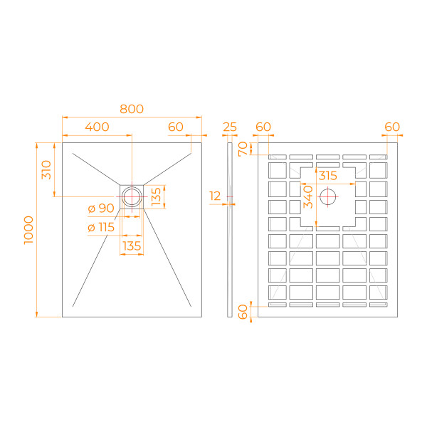 Душевой поддон RGW Stone Tray-G 80x100 графит (14152810-02-11)