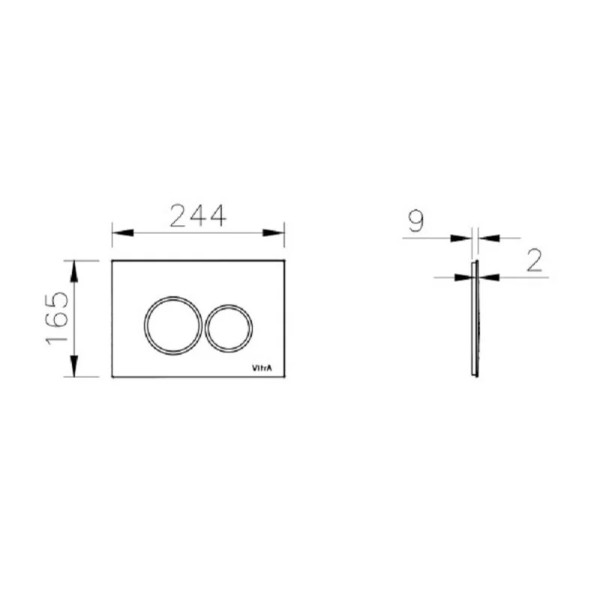 Клавиша смывная Vitra Origin черный матовый (740-2450)