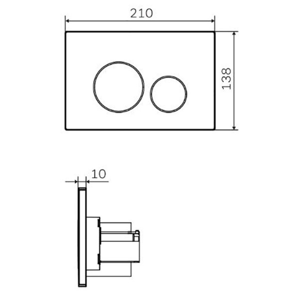 Клавиша смыва AM.PM Pro L черная (I049038) Клавиша смыва AM.PM Pro L черная (I049038)