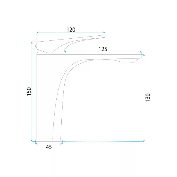 Смеситель для раковины Rea Joe золото матовое (REA-B8990) Смеситель для раковины Rea Joe золото матовое (REA-B8990)