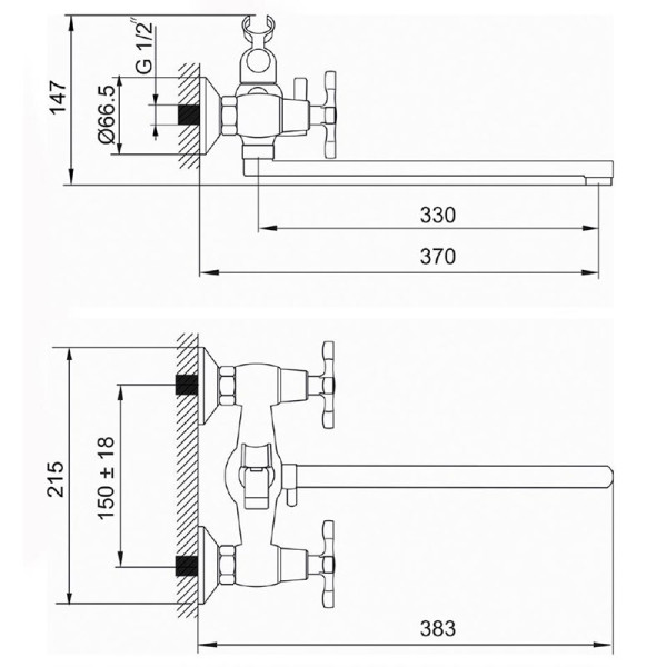 Cмеситель для ванны и душа Melodia Retro хром (MDV32341) Cмеситель для ванны и душа Melodia Retro хром (MDV32341)
