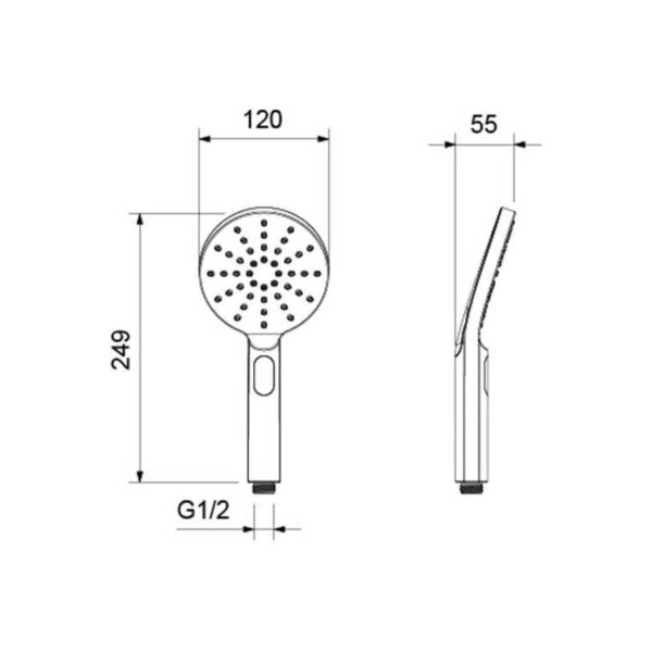 Лейка душевая Aquatek Оберон хром (AQ2006CR)