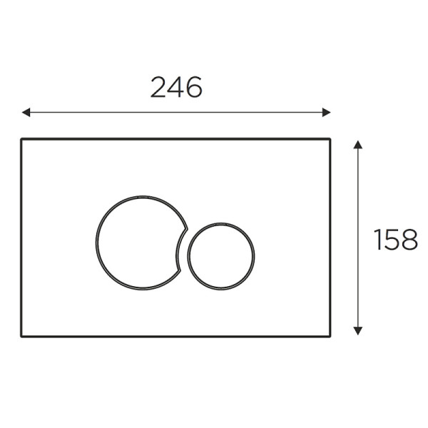 Клавиша смывная IDROSPANIA белый (30366) Клавиша смывная IDROSPANIA белый (30366)