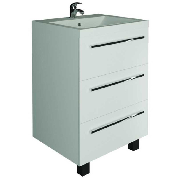 Тумба напольная 1Marka Соната 576*478*820 белая (У51036)