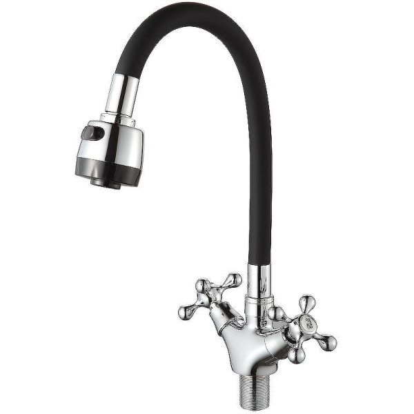 Смеситель для кухни Dlin с гибким изливом хром (D153810-1T)