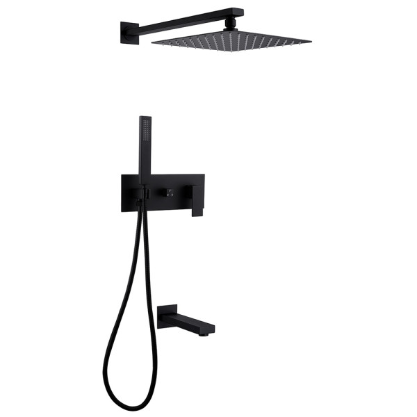 Душевая система Abber Daheim черный матовый (AF8217B) Душевая система Abber Daheim черный матовый (AF8217B)