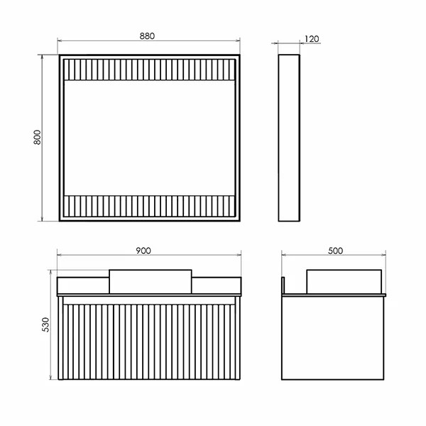 Зеркало Comforty Марсель 900x120x800 с подсветкой белый матовый (00-00013685) Зеркало Comforty Марсель 900x120x800 с подсветкой белый матовый (00-00013685)