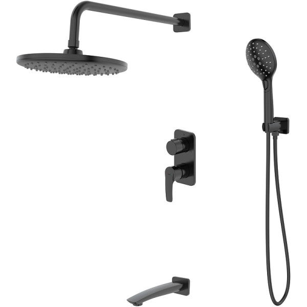 Душевая система Iddis Ray встраиваемая, черная (RAYBL03i68)