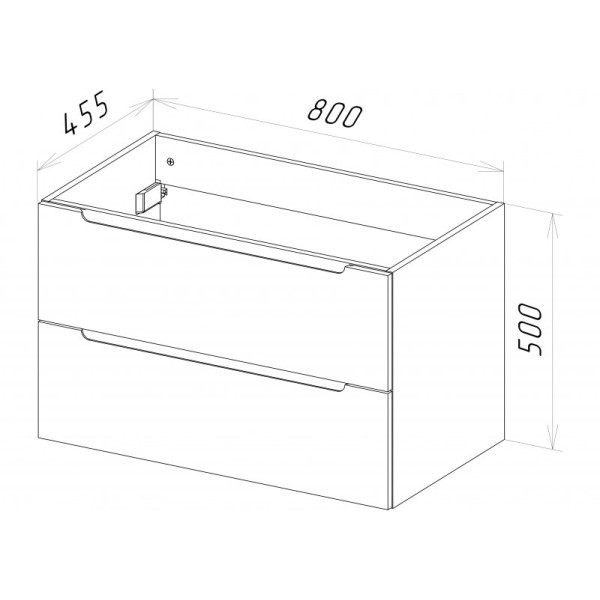 Тумба подвесная BelBagno Etna 80 см Bianco Lucido (Etna-800-2C-SO-BL-P)