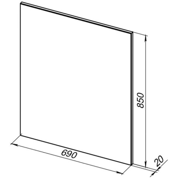 Зеркало Aquanet Lino 69x85 белый матовый (00253906)