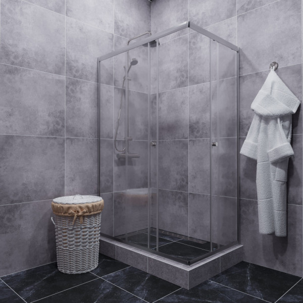 Душевой уголок Triton Вента-хром 120x90  стекло прозрачное, профиль хром (DK441)