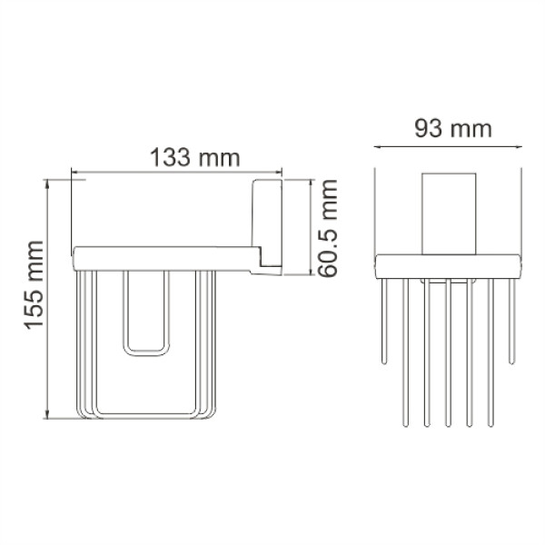 Держатель освежителя WasserKraft Lopau хром (K-6045)