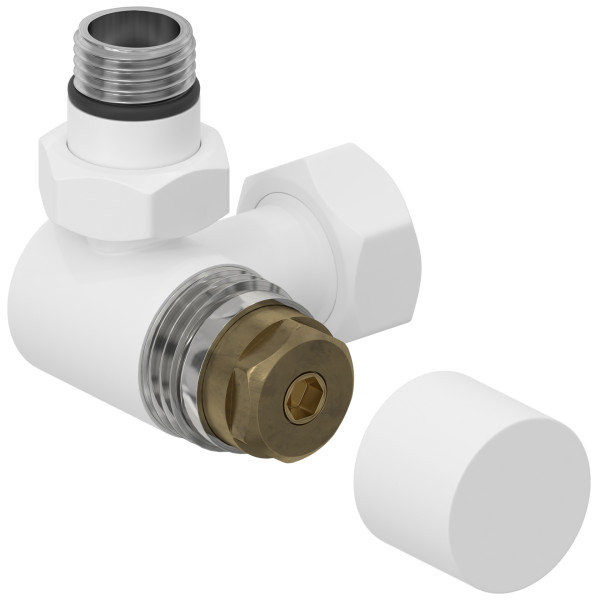 Вентиль Сунержа 1/2"x3/4" НР/НГ 3D левый под шестигранник матовый белый (30-1406-1234)