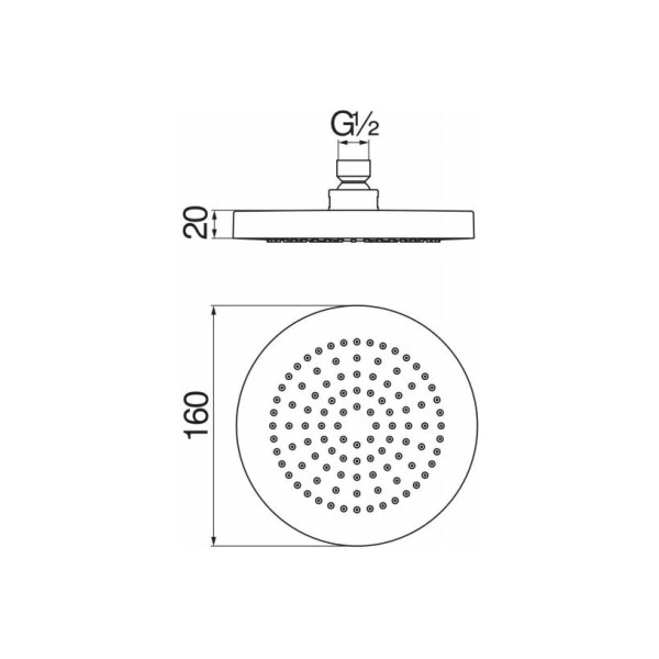 Верхний душ Nobili 16 см хром (AD139/73CR) Верхний душ Nobili 16 см хром (AD139/73CR)