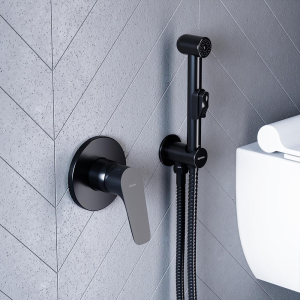 Смеситель для душа Damixa Jupiter монтируемый в стену черный (777500300) Смеситель для душа Damixa Jupiter монтируемый в стену черный (777500300)