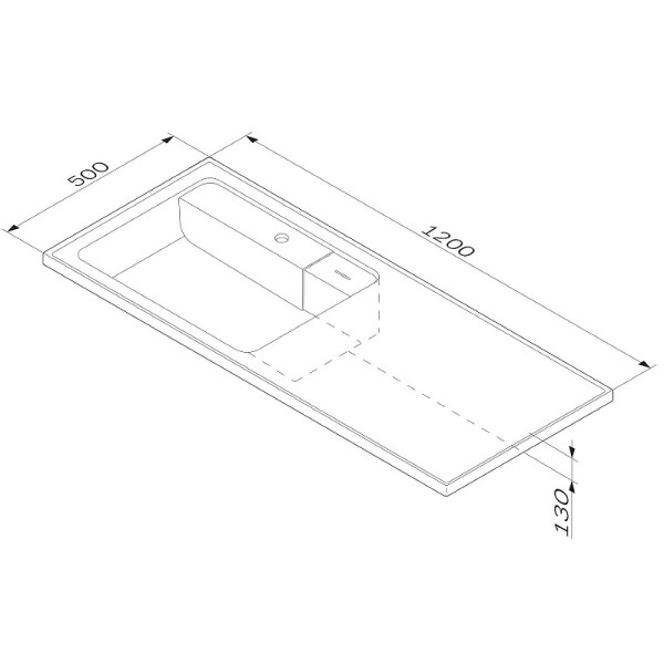 Раковина встраиваемая AM.PM X-Joy 120x50 белый глянец (M85AWPL1201WG)