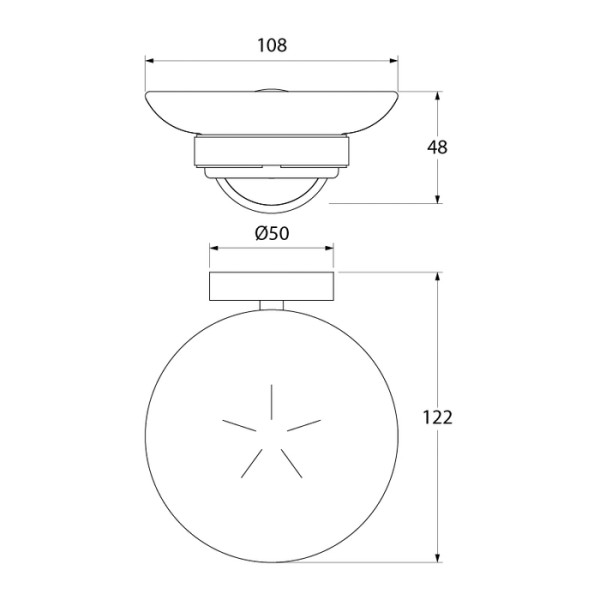 Мыльница матовое стекло латунь Calipso Iddis (CALMBG0i42)